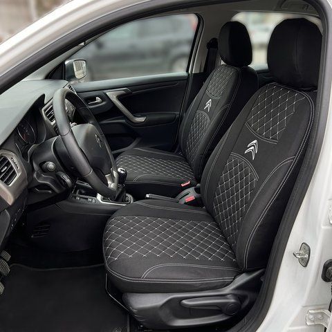 Чохли Citroen C-elycee (роздільний) (2012>) (Nika-РОМБ) на сидіння 3163246591 фото