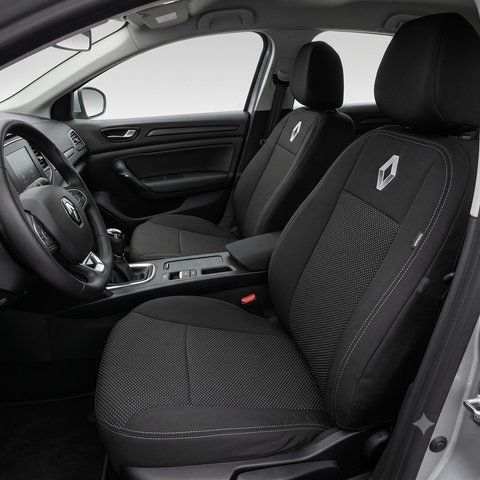 Чохли Renault Zoе EV 2012-2019 (хетчбек) (передні спинки високі; задня спинка роздільна 2/3 1/3; сидіння цільне; 3 задних 3123232956 фото