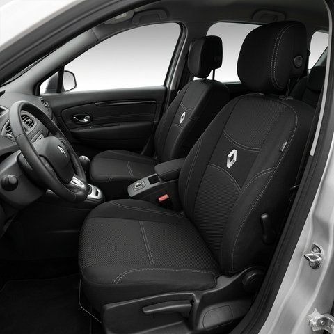 Чохли RENAULT GRAND SCENIC III 2009- (Nika) на сидіння 5 місць столики з/сп і сидіння з 3 частин; з/тил; 1966315363 фото