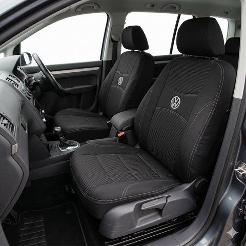 Чохли VW TOURAN 2003-2010 (Nika) на сидіння столики з/сп і сидіння з 3 частин; з/тил; передній підлокітник; 5 1966315691 фото