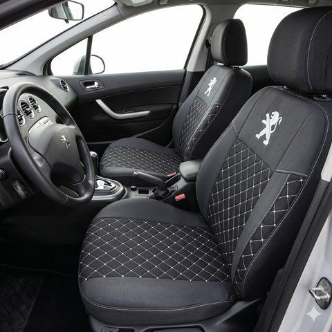 Чохли Peugeot Partner 1+1 (без підлокітник) 2008-2018 РОМБ Prestige_Standart 3075616683 фото