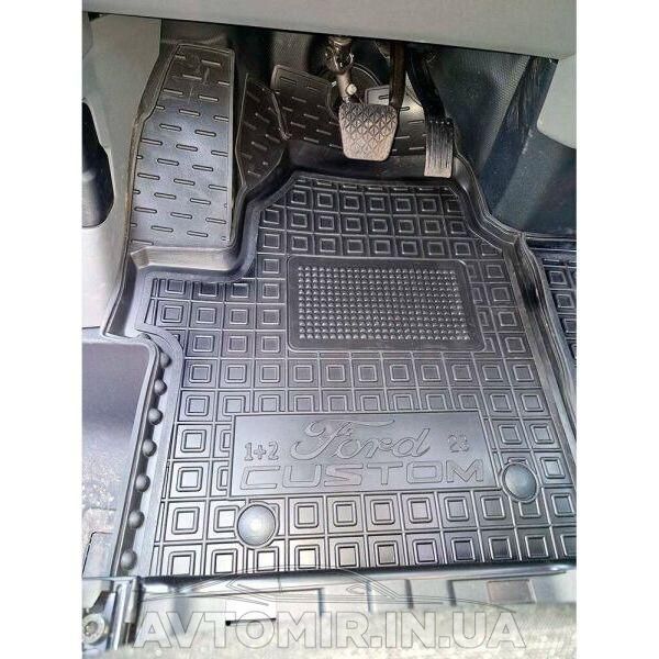 Коврики FORD Custom (Transit) (2024>) (2-й ряд) AGumm резиновые в салон 12165 фото
