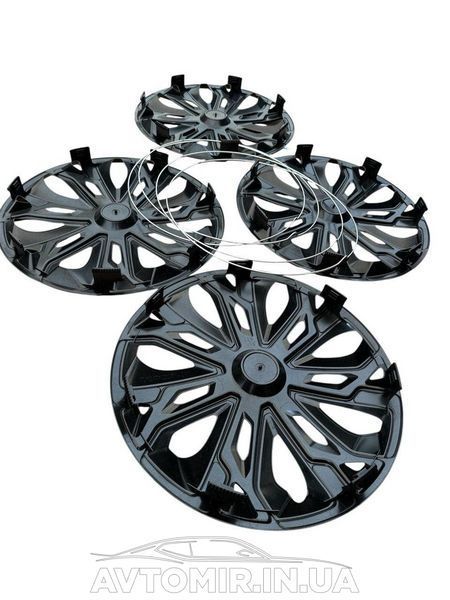 Колпаки Fiat R16 (Комплект 4шт) Фиат 4 RACING Geres silver black 4racing re15 фото