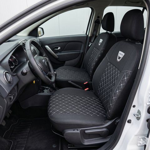 Чохли Dacia Logan 2013(цільний) на сидіння Дача Логан РОМБ Prestige_Standart 2457409609 фото