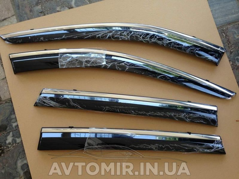 Вітровики з металевим хром молдингом Nissan Rogue / X-trail T-32 в-nix фото