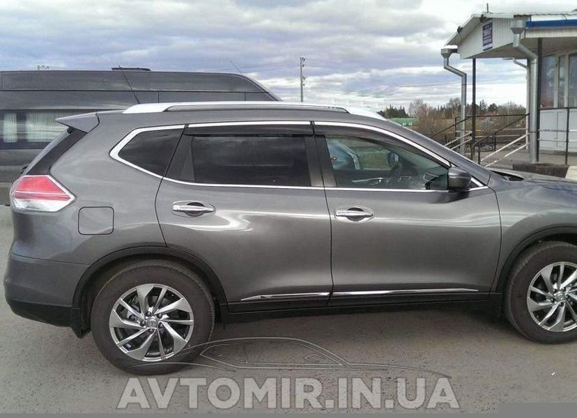 Вітровики з металевим хром молдингом Nissan Rogue / X-trail T-32 в-nix фото