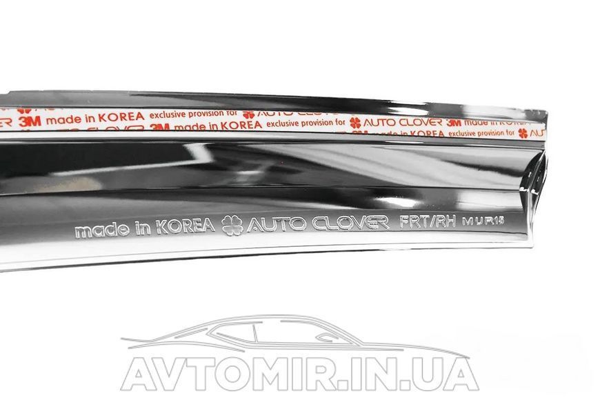 Дефлектори Kia Optima III 2010- ХРОМ Korea Вітровики на вікна K-717 фото