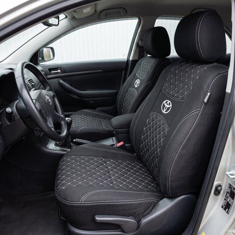 Чохли TOYOTA RAV4 CA 30W 2005-2012 (Nika-РОМБ) на сидіння з/сп і сидіння 1/3 2/3; з/тил; передн ідн підлокіт; 3163246380 фото
