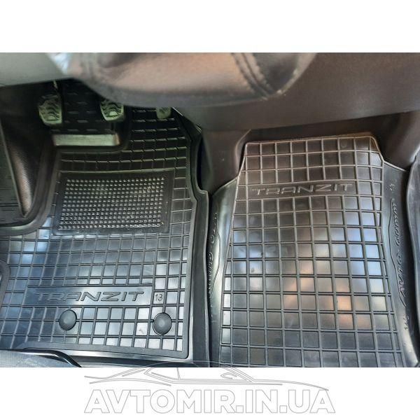 Коврики FORD Transit (2014>) 1+2 (2-й ряд) DoubleCab з 2-х частин AGumm резиновые в салон 12085 фото